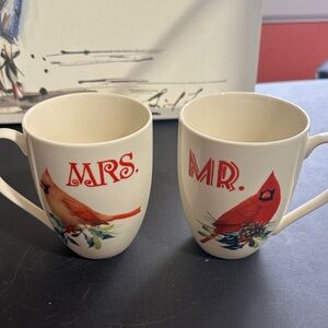 Lenox cardinals Mr. And Mrs. Coffee cups